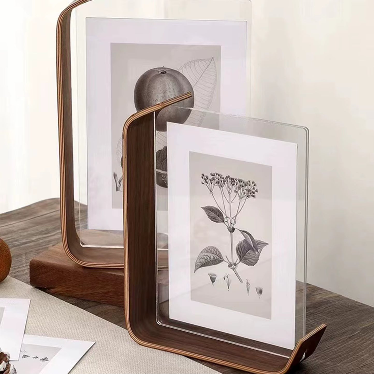 Acrylic Wooden Phot Desktop Display Pictures Holder Acrylic Frame for Wedding Party Pictur