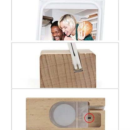 3 in 1 Photo Frame Instant Camera Acrylic LED Light 3 Inch Picture Holder Photo Table for Fujifilm/Polaroid Desktop Decor